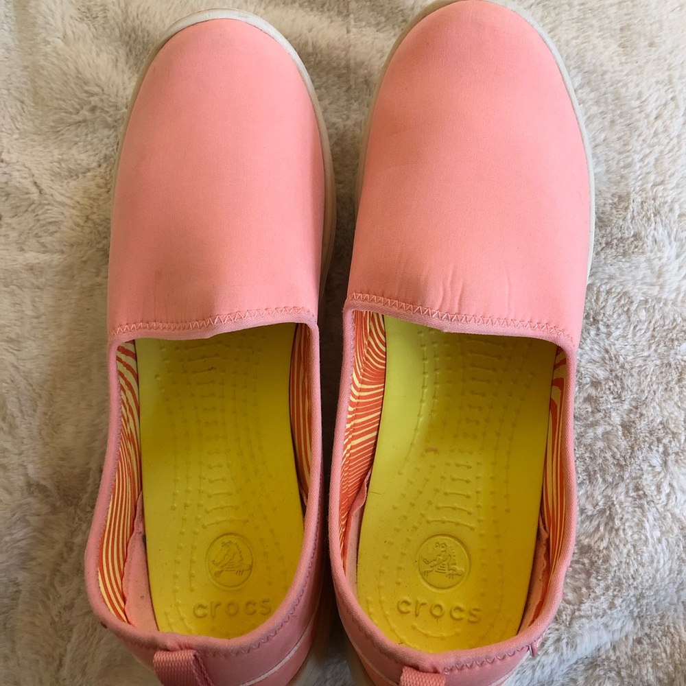 Crocs Peach Athletic Shoes